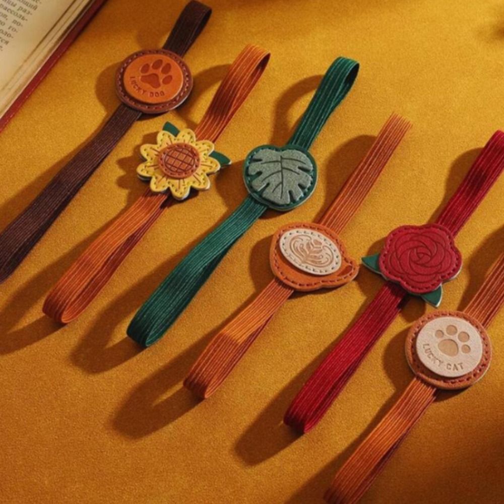 Vintage Leather Journal Notebook - Vintage Elastyczne Gumki Skórzane Zakładki do