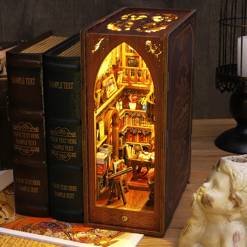 Zestaw DIY do samodzielnego wy – Diy Wooden Book Nook Kit Shelf Insert recenzja i cena