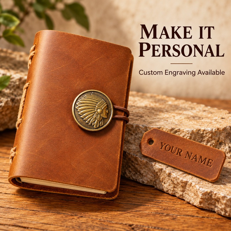 Mały, ręcznie robiony notes po – Vintage Leather Journal Notebook recenzja i cena