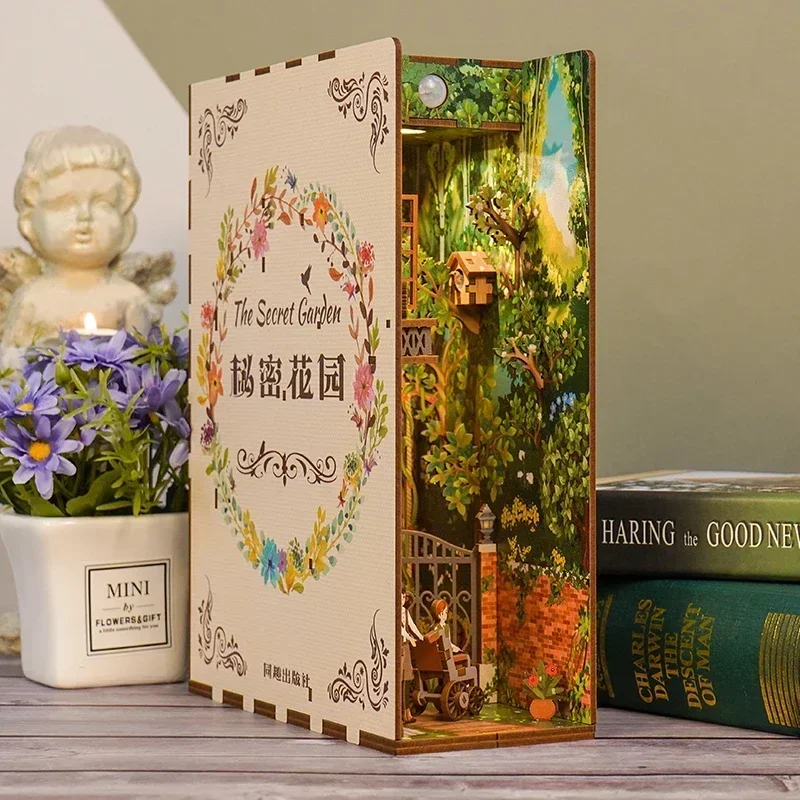 Zestaw DIY do samodzielnego wy – Diy Wooden Book Nook Kit Shelf Insert recenzja i cena